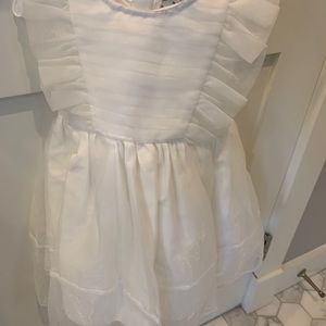 Trish Scully organza white dress sz 12 months